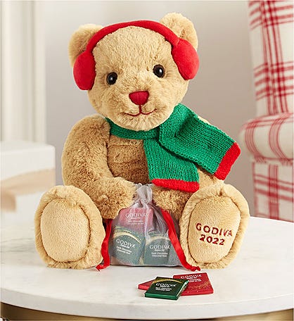 Godiva®  Reindeer Bear with Chocolates